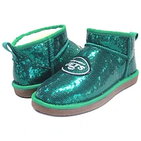 Bottines à paillettes Cuce Green New York Jets pour femmes