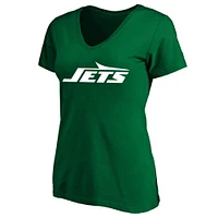Women's Davante Adams Green New York Jets Plus Fair Catch Name & Number Scoop Neck T-Shirt