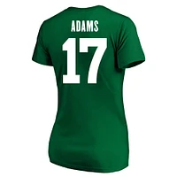 Women's Davante Adams Green New York Jets Plus Fair Catch Name & Number Scoop Neck T-Shirt