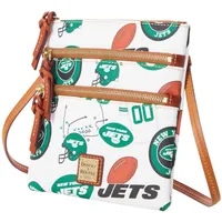 Women's Dooney & Bourke New York Jets Triple-Zip Crossbody Bag