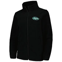 Women's Dunbrooke Black New York Jets Hayden Polar Fleece Full-Zip Jacket