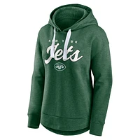 Women's Fanatics Heather Green New York Jets Set To Fly Pullover Hoodie