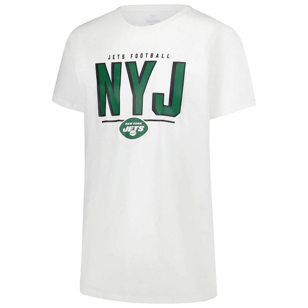 Women's Fanatics White New York Jets Cheerleader T-Shirt