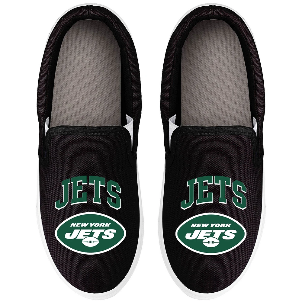 Baskets à enfiler avec grand logo FOCO New York Jets pour femmes