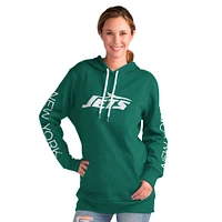 Women's G-III 4Her by Carl Banks Green New York Jets Extra Inning Pullover Hoodie