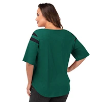 T-shirt de secondeur vert G-III 4Her par Carl Banks pour femme, grande taille, New York Jets