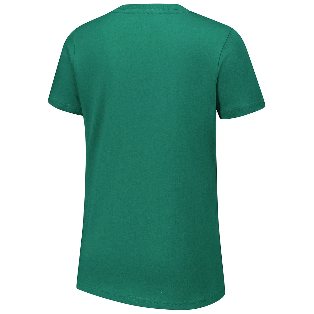 T-shirt col en V d'après-saison G-III 4Her par Carl Banks pour femme, vert, des New York Jets