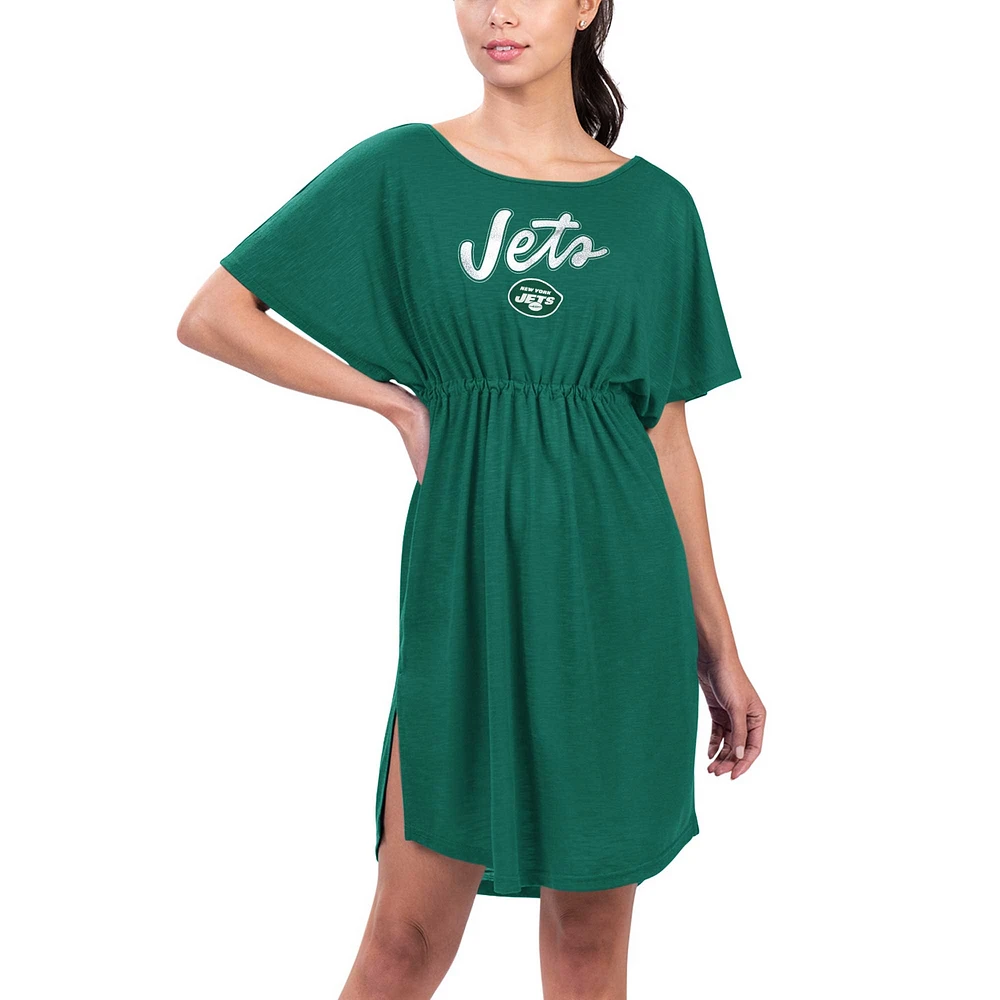 Women's G-III 4Her by Carl Banks Green New York Jets Versus Swim Cover-Up