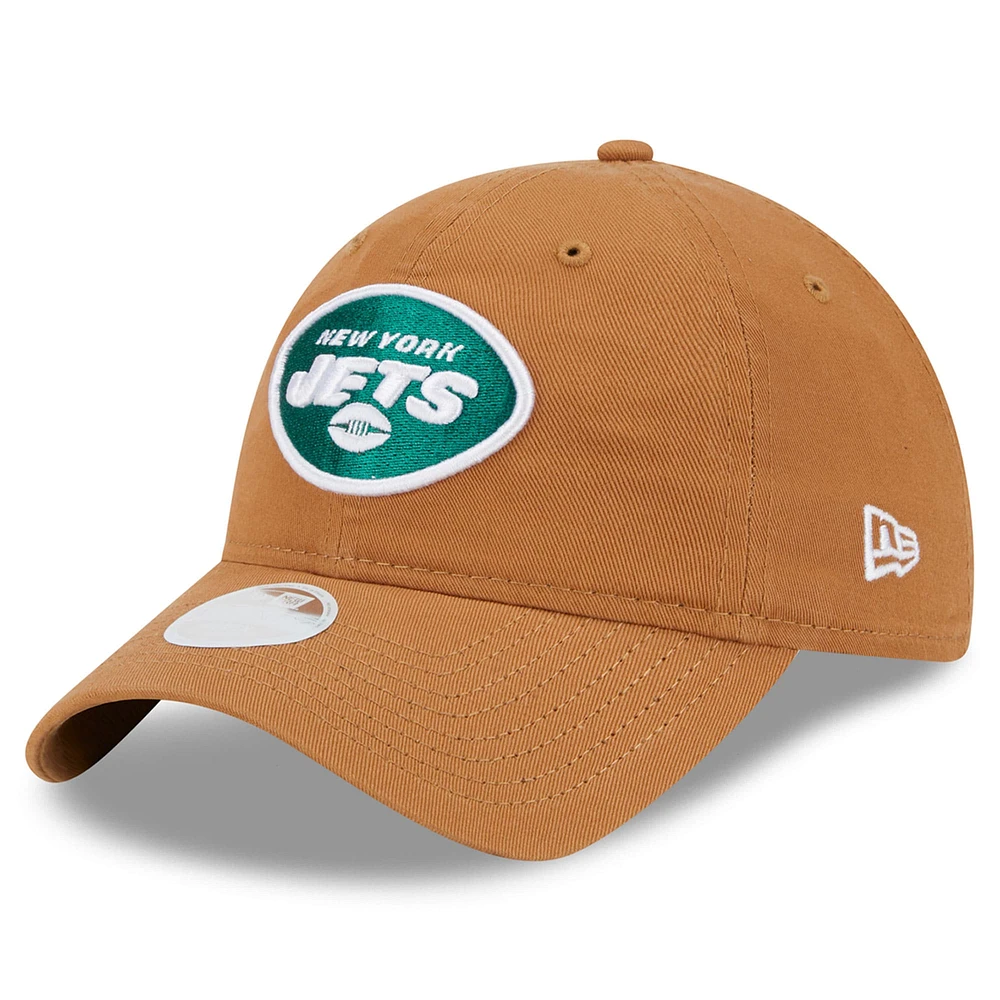 Casquette réglable New Era marron New York Jets Main Core Classic 2.0 9TWENTY pour femme