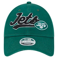 Casquette réglable verte New Era New York Jets Cheer 9FORTY pour femme