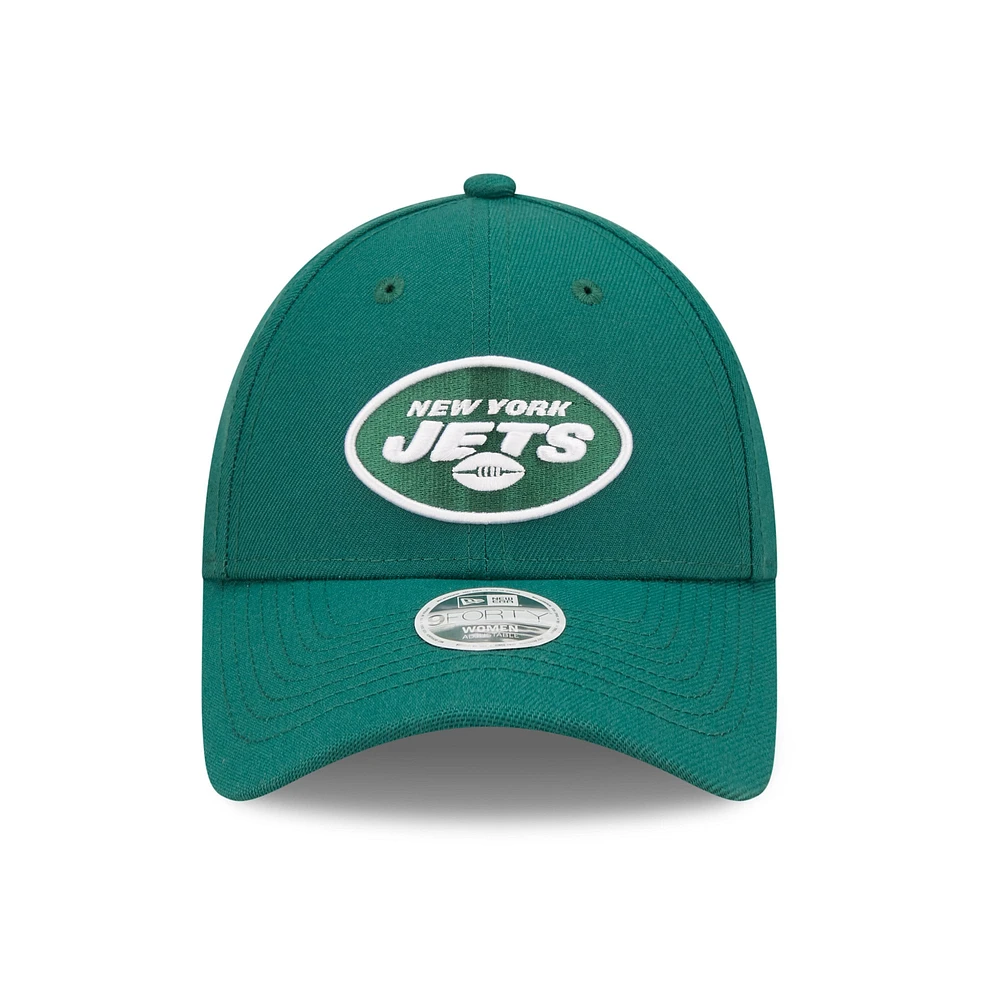 Women's New Era Green New York Jets Simple 9FORTY Adjustable Hat