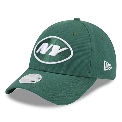 Casquette 9FORTY ajustable simple New Era New York Jets pour femme verte