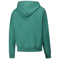 Women's New Era Heather Green York Jets Boxy Pullover Hoodie