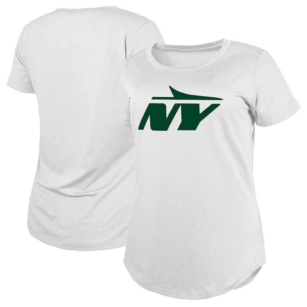 T-shirt New Era blanc avec logo York Jets NY pour femme