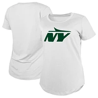 T-shirt New Era blanc avec logo York Jets NY pour femme