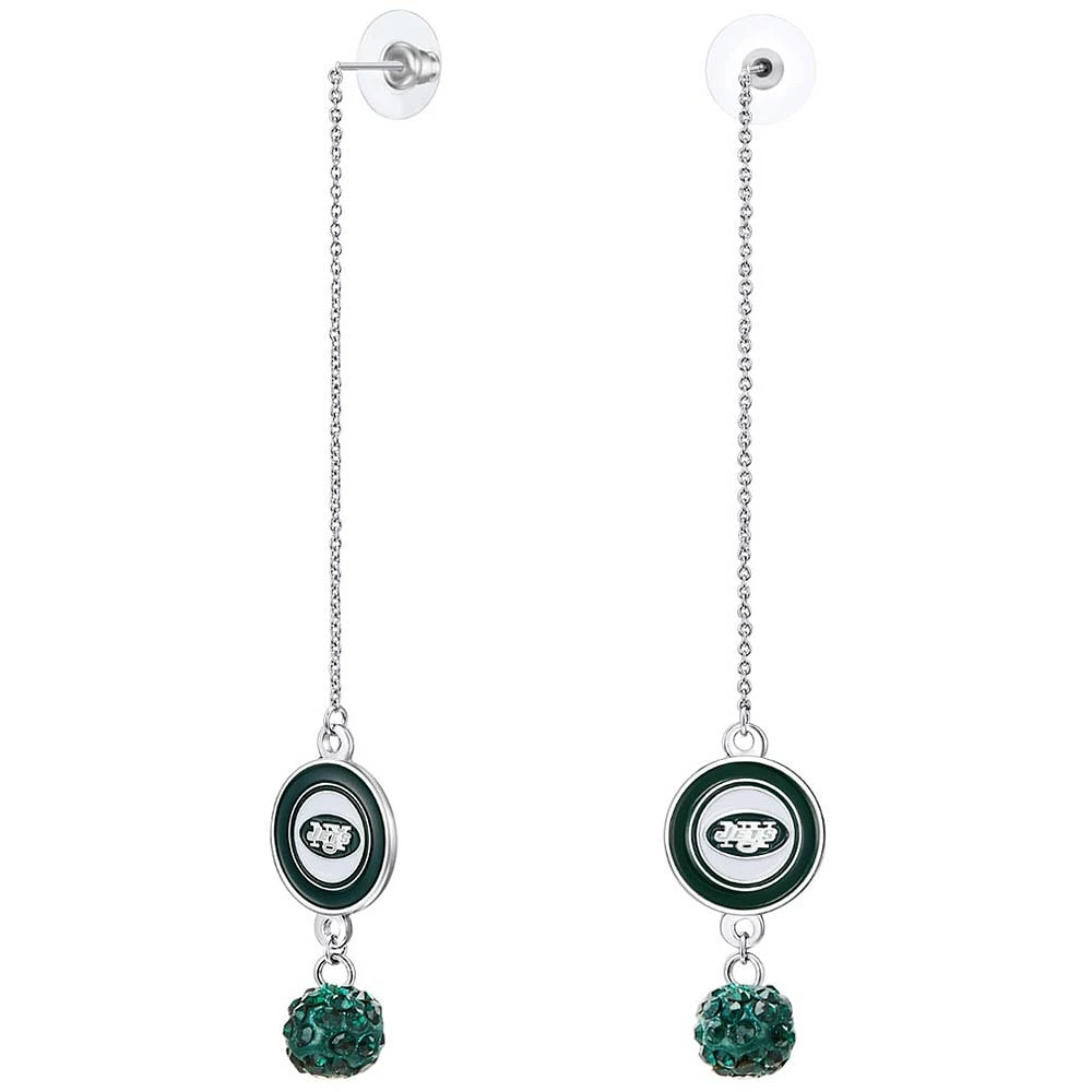 Women's New York Jets Chain Pierce Shambala Earrings