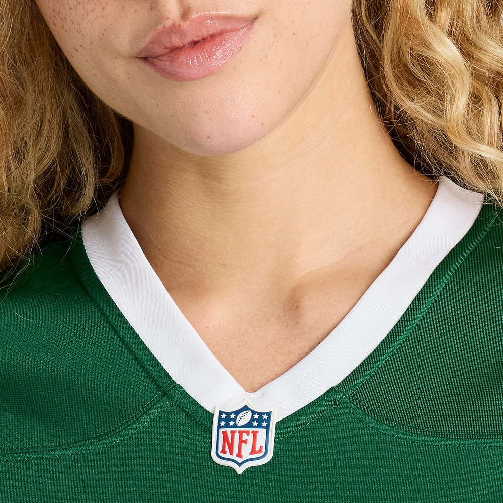 Maillot de match Nike Aaron Rodgers Legacy vert New York Jets pour femme