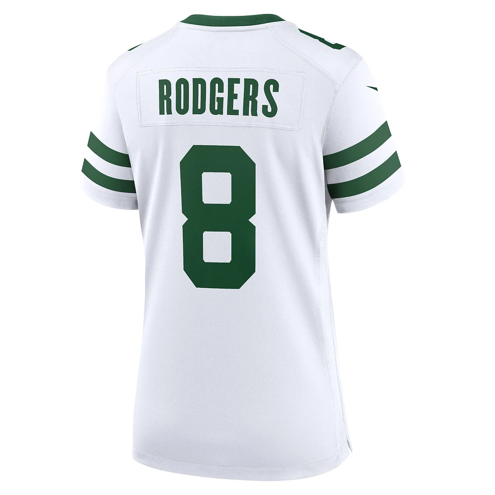 Maillot de match Nike Aaron Rodgers Legacy des New York Jets pour femme, blanc