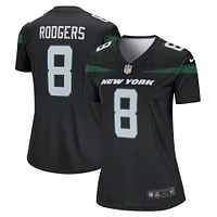 Maillot de joueur légende alternative des Jets New York Nike Aaron Rodgers Stealth noir pour femme