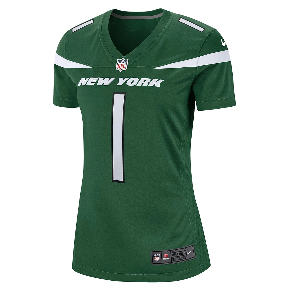 Maillot de joueur Nike Ahmad Sauce Gardner vert New York Jets pour femme