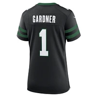 Maillot de jeu alternatif Nike Ahmad Sauce Gardner Legacy pour femmes, noir, New York Jets