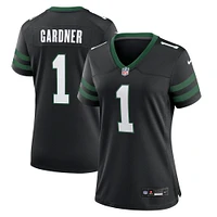 Maillot de jeu alternatif Nike Ahmad Sauce Gardner Legacy pour femmes, noir, New York Jets