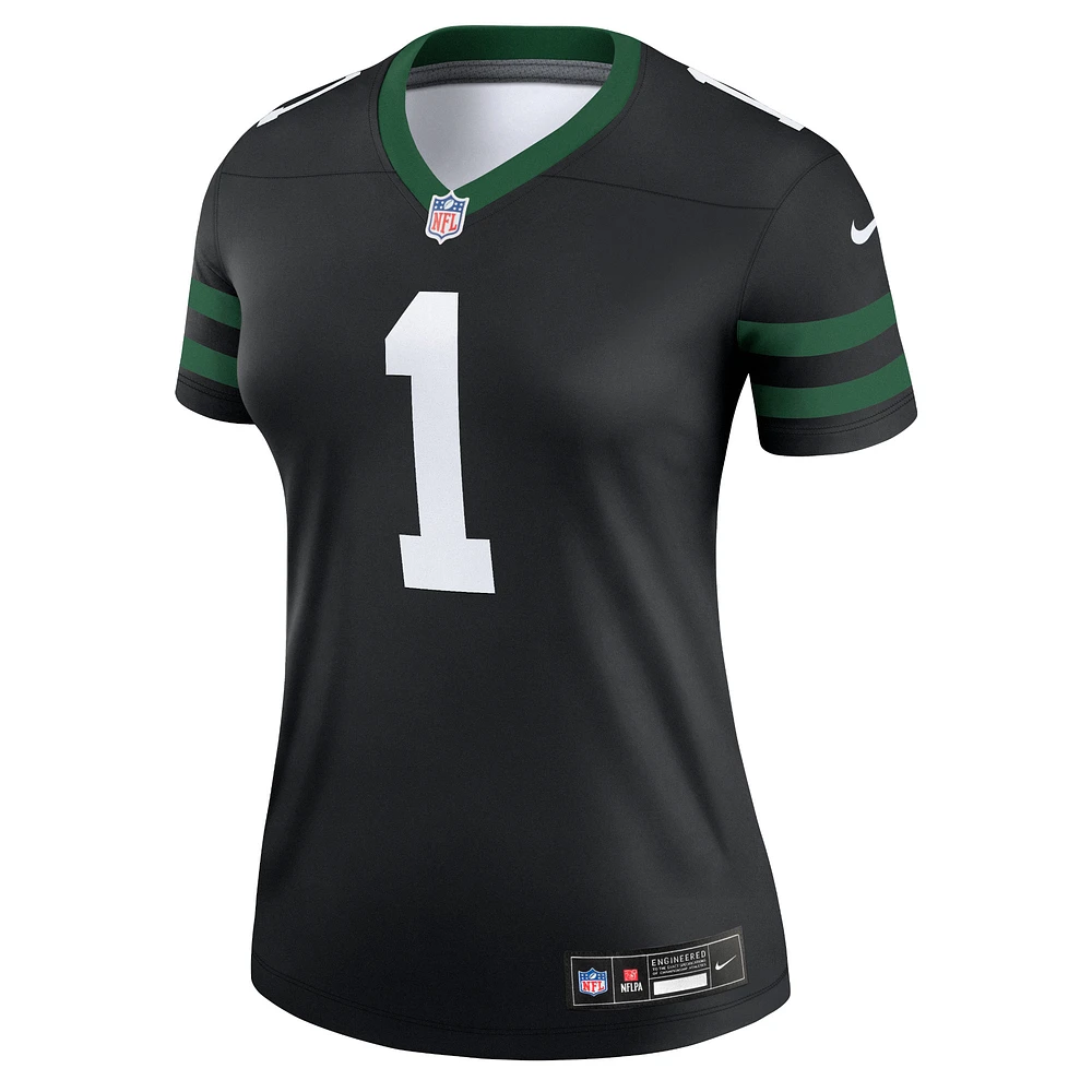 Women's Nike Ahmad Sauce Gardner Legacy Black New York Jets Alternate Legend Player Performance Top