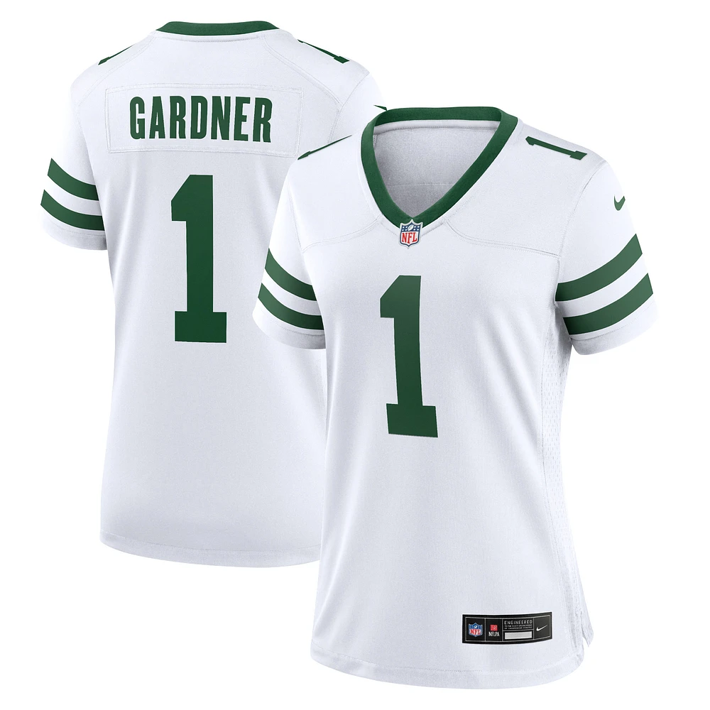 Maillot de match Nike Ahmad Sauce Gardner Legacy des New York Jets pour femme, blanc