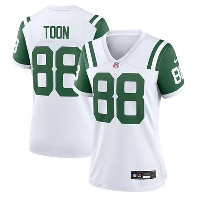 Maillot de jeu joueur retraité alternatif classique des New York Jets Nike Al Toon blanc pour femme