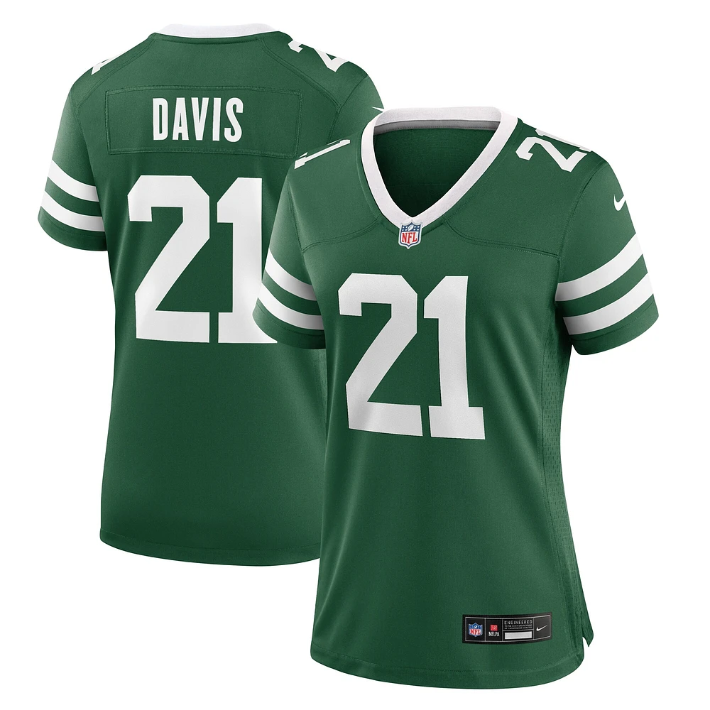 Maillot de match Nike Ashtyn Davis Legacy Green New York Jets pour femme