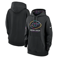 Women's Nike Black New York Jets NFL Crucial Catch Club Pullover Hoodie