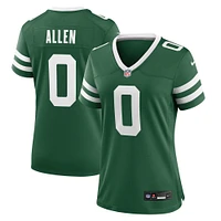 Maillot de match Nike Braelon Allen Legacy vert New York Jets pour femme