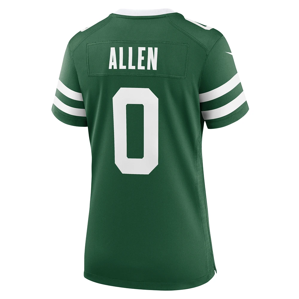 Maillot de match Nike Braelon Allen Legacy vert New York Jets pour femme