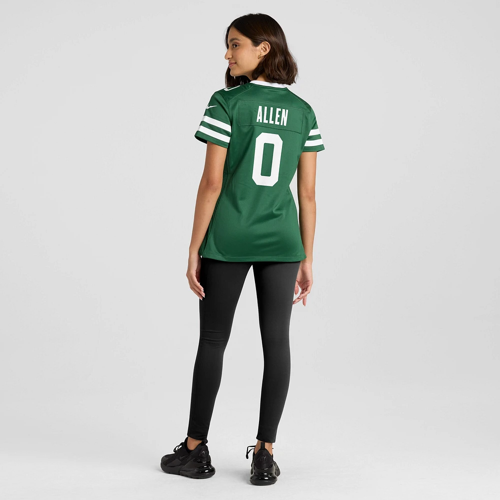 Maillot de match Nike Braelon Allen Legacy vert New York Jets pour femme