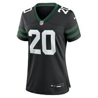 Maillot de match alternatif Nike Breece Hall Legacy pour femmes, noir, New York Jets