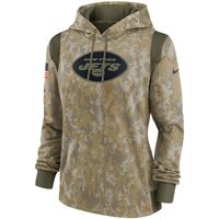 Women's Nike Camo New York Jets 2021 Salute To Service - Therma Performance Pullover Hoodie