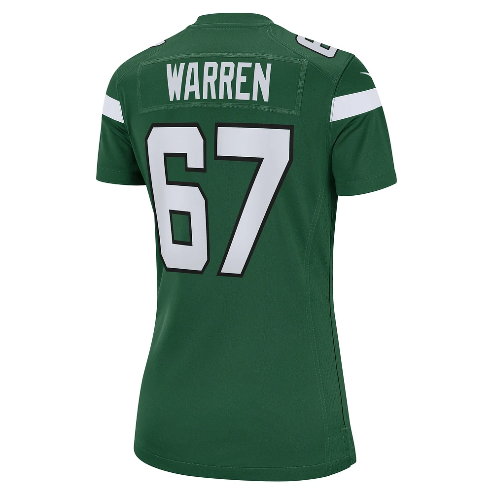 Women's Nike Carter Warren Gotham Green New York Jets  Game Jersey