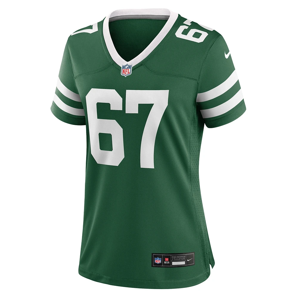 Maillot de match Nike Carter Warren Legacy Green New York Jets pour femme