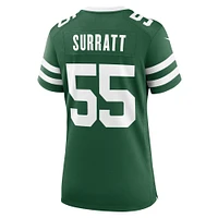 Maillot de match Nike Chazz Surratt Legacy Green New York Jets pour femme