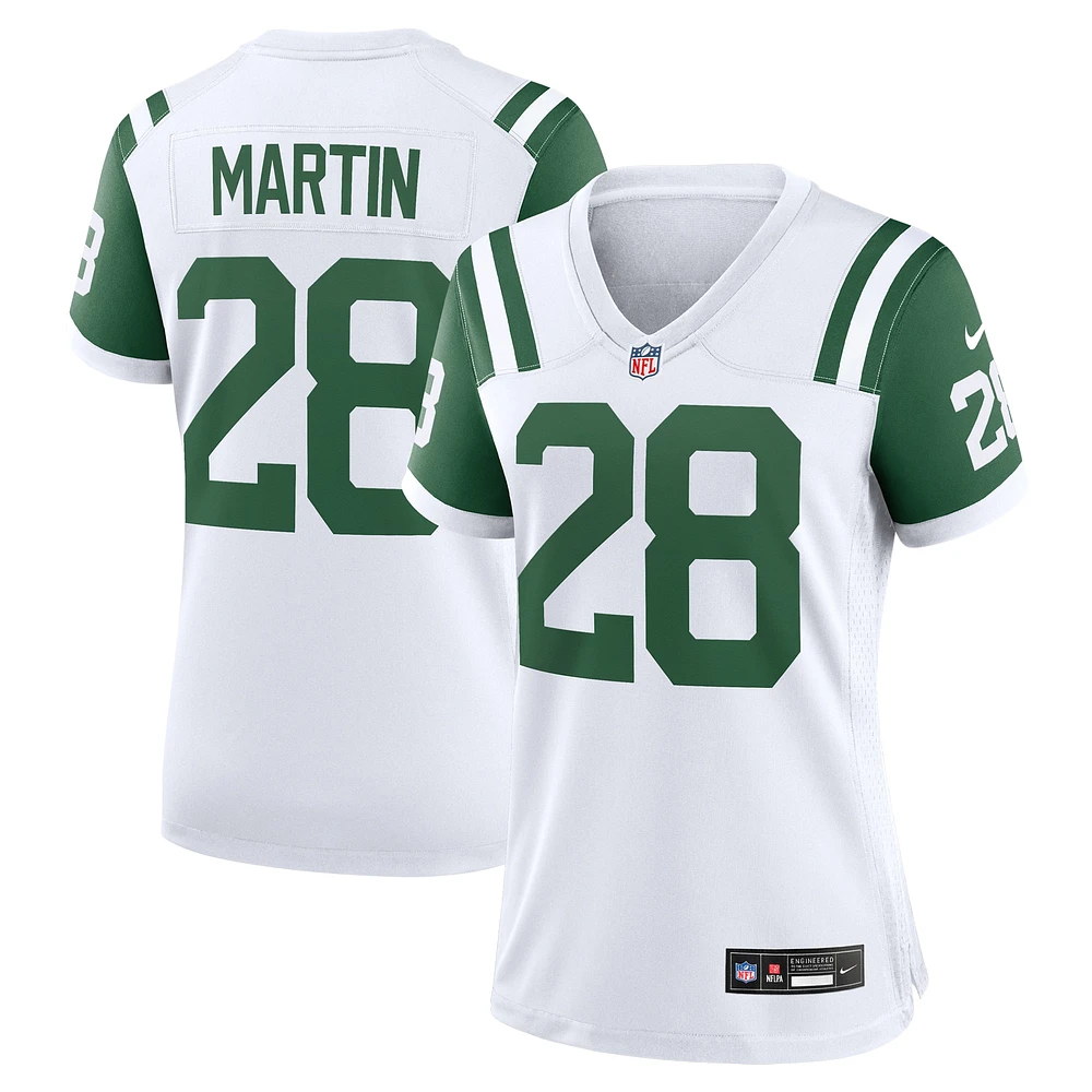 Maillot de match joueur retraité alternatif classique des Jets New York Nike Curtis Martin blanc pour femme