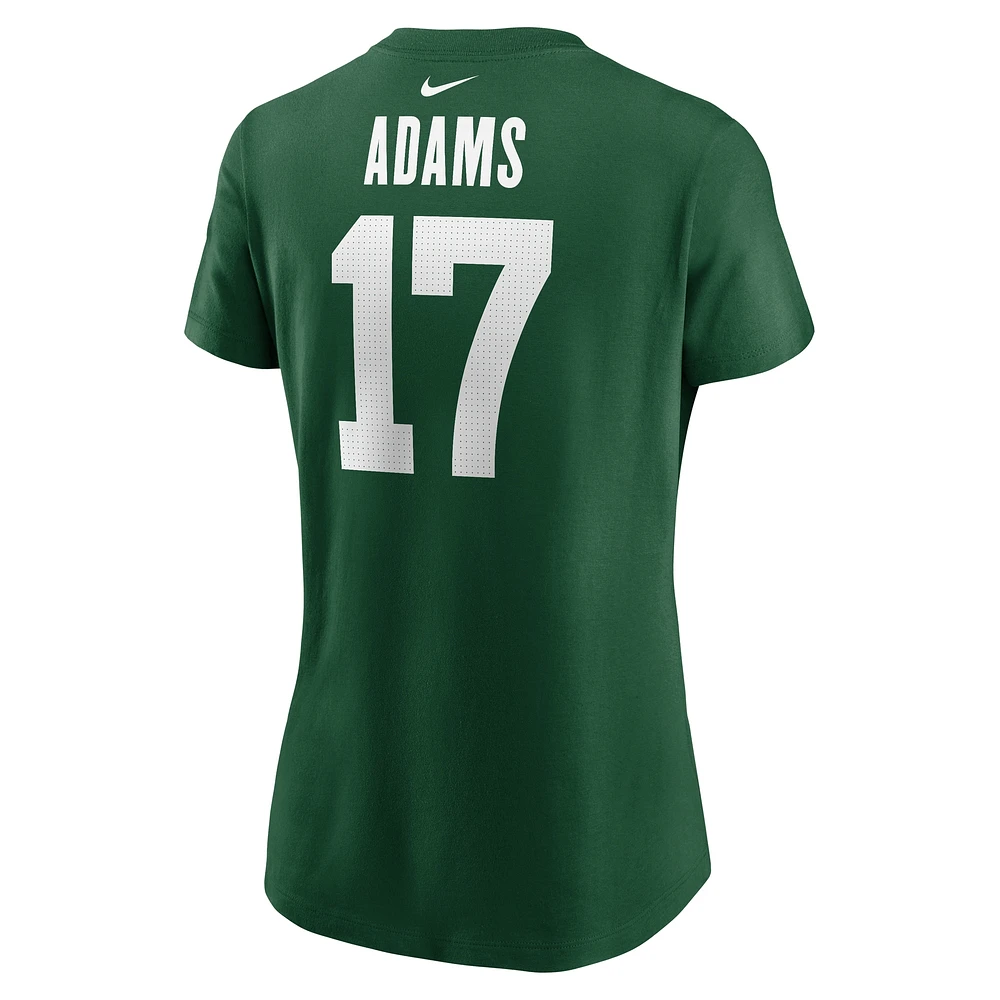 T-shirt Nike Davante Adams pour femme avec nom et numéro de joueur des New York Jets, vert