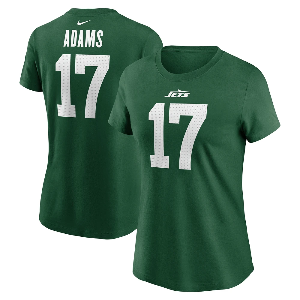 T-shirt Nike Davante Adams pour femme avec nom et numéro de joueur des New York Jets, vert