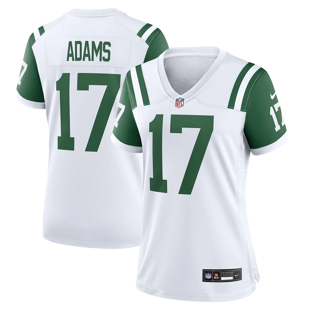 Maillot de match alternatif classique Nike Davante Adams New York Jets blanc pour femme