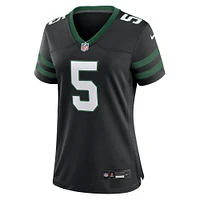 Maillot de jeu alternatif Nike Garrett Wilson Legacy pour femme, noir, New York Jets