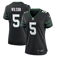 Maillot de jeu alternatif Nike Garrett Wilson Legacy pour femme, noir, New York Jets