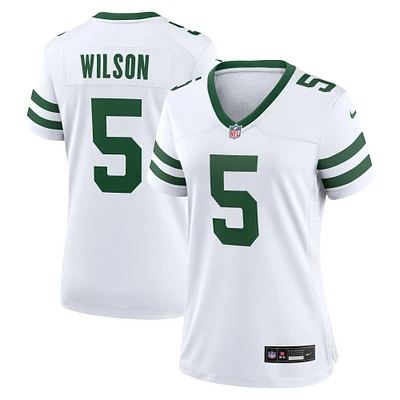 Maillot de match alternatif Nike Garrett Wilson pour femme, blanc, New York Jets