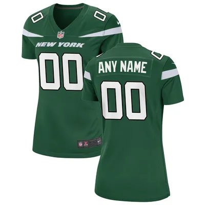 New York Jets Nike Game Road Jersey - White - Custom - Mens