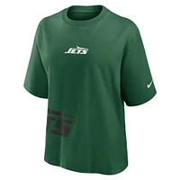 T-shirt boxy Nike vert New York Jets pour femme