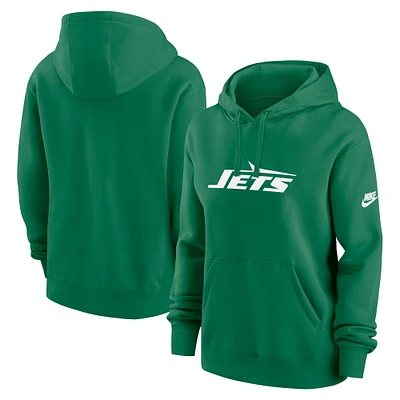 Sweat à capuche en polaire Nike New York Jets Club pour femme, vert