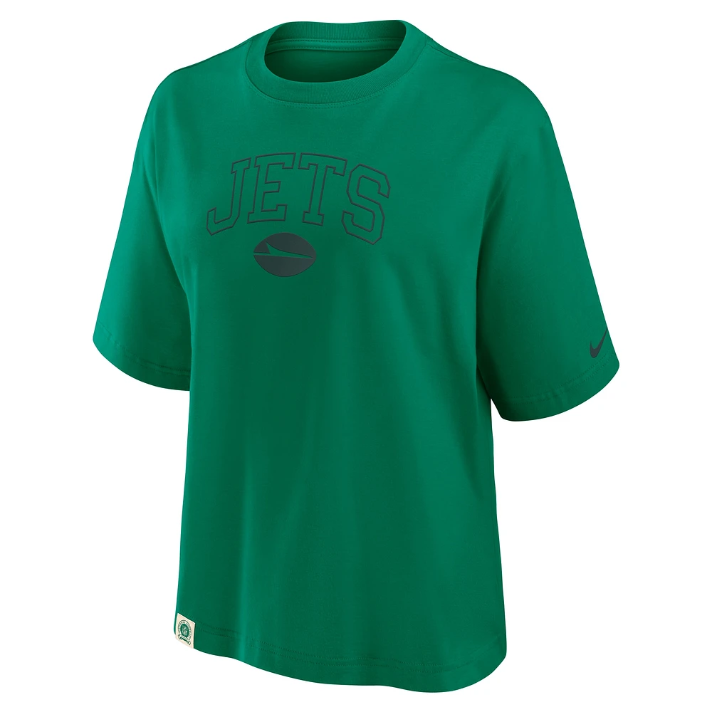 Women's Nike Green New York Jets Glory Arch Boxy T-Shirt